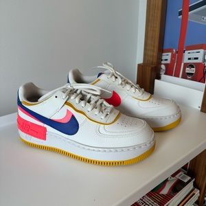 Nike Airforce 1 Shadow size 8.5 white and astronomy blue